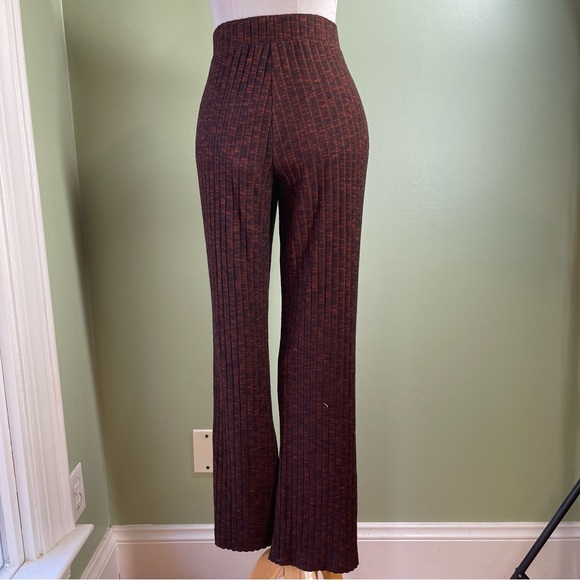 NWT! Michael Stars Women’s Priya Brown Clay Knit Wide Leg Pants - Size Medium - Picture 5 of 8